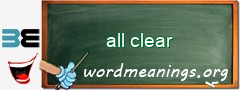 WordMeaning blackboard for all clear